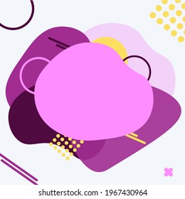 Vector pink background in memphis style