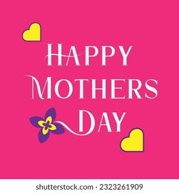 a vector pink background with the words happy mothers day i love you mom