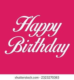 A vector pink background with the words happy birthday on it