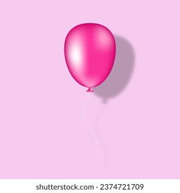 Vector of pink balloons on pink background