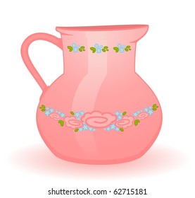 Vector rosa bello jugo aislado en blanco