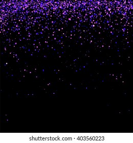 Vector Pink and Blue Confetti Isolated on Black Background.
