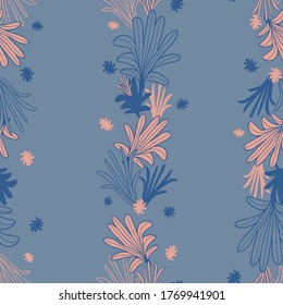 Patrón de pétalos de hojas azul rosado del vector
