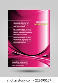 Vector pink brochure flyer template designÃ?Â  