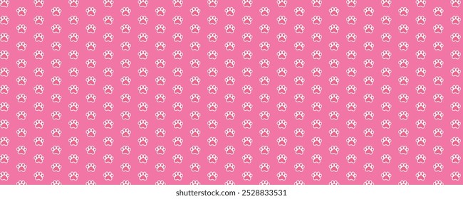 Vector pink cat paw background