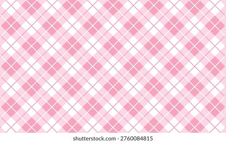Vector Pink Checkered Pattern Background