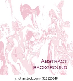 vector pink color abstract background in ebru style