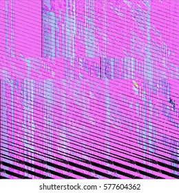 vector pink color modern abstract digital glitch move black diagonal stripes graphic design damaged data file background