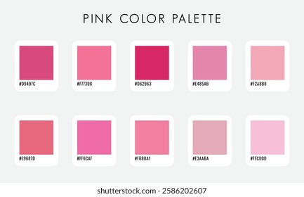 Vector Pink Color Palette Collection