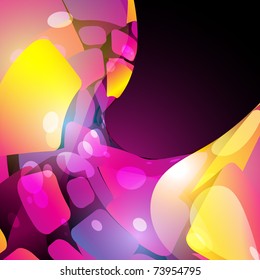 vector pink color wave background design