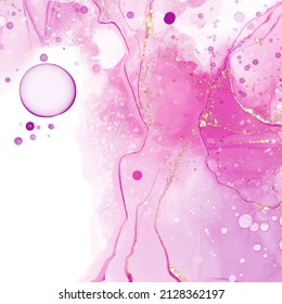 Vector pink coral banner. Hand drawn abstract paint brush stroke. Wave element.