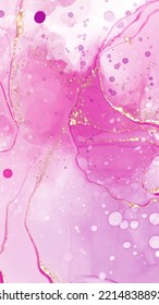 Vector pink coral banner. Hand drawn abstract paint brush stroke. Wave element.