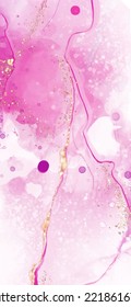 Banner de coral rosa vector. Razo de pincel abstracto dibujado a mano. Elemento Wave.