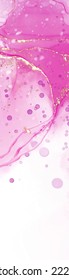 Banner de coral rosa vector. Razo de pincel abstracto dibujado a mano. Elemento Wave.