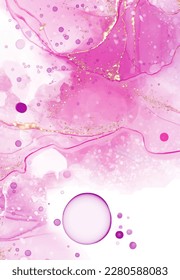 Banner de coral rosa vector. Razo de pincel abstracto dibujado a mano. Elemento Wave.