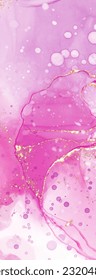 Vector pink coral banner. Hand drawn abstract paint brush stroke. Wave element.