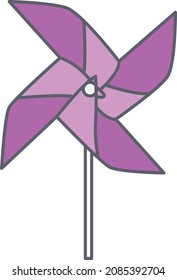 vector pink fan can be used for icon and study material