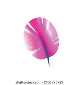 Ilustración de fondo de plumas rosa vectorial.