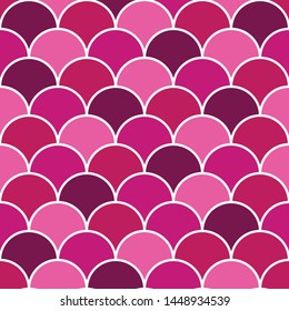 Vector Pink Fish Scales Seamless Background Pattern