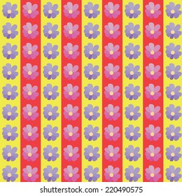 Vector pink floral pattern, eps10 illustration.