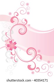 vector pink flower vector background