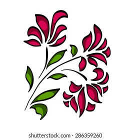 Vector pink flower for your design