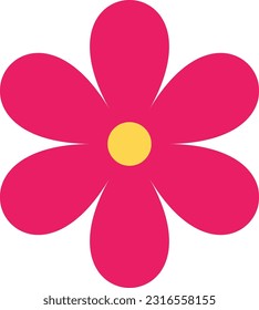 Vector pink flowers on a white background. Best for social media post, patterns and printable.