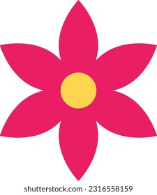 Vektorrosa Blumen auf weißem Hintergrund. Das Beste für Social Media-Post, Muster und druckbar.
