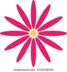 Flores rosa vectoriales en un fondo blanco. Mejor para publicaciones en medios sociales, patrones e imprimibles.