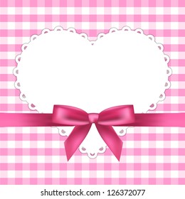 Vector pink frame with heart