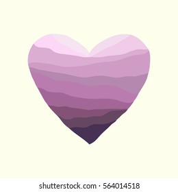 Vector pink frame. Valentine Day heart. Holiday template. Abstract love background