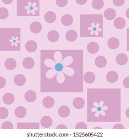 Vector pink geometric floral seamless pattern background.  Ideal for fabric, wallpaper, scrapbooking, gift wrap and much more.