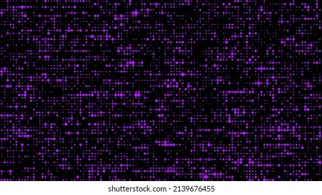 Vector pink glitch texture background. Abstract halftone with noise effect and dots. Screen texture with matrix or binary code.