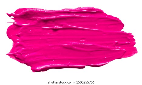 Vector pink glossy oil texture isolated on white - paint banner for Your design