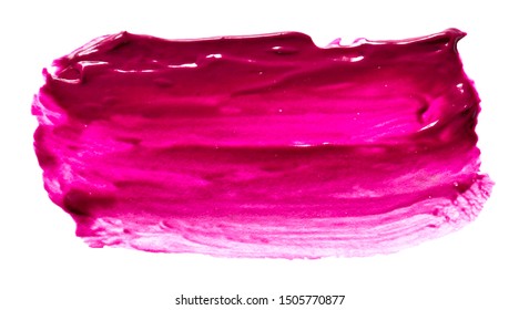 Vector pink glossy oil texture isolated on white - paint banner for Your design