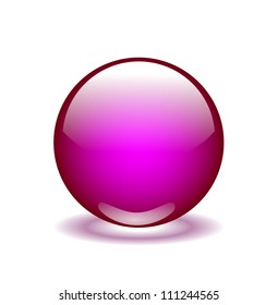 vector pink glossy sphere