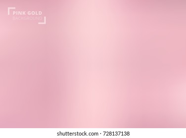 Vector Pink Gold Background. Rose Gold Metallic Texture For Print, Ad, Magazine, Poster, Brochure, Leaflet, Website