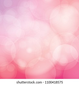 Vector Pink gold, pink rose bokeh,circle abstract light background,Pink Gold shining lights, sparkling glittering Valentines day,women day,event lights romantic backdrop. abstract holiday background.