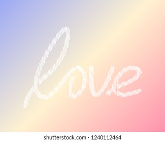 Vector pink gradient with LOVE lettering