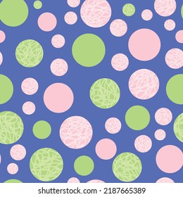 Vector pink, green dots circles,  seamless background. Excellent for fabric, scrapbooking, wallpaper projects, backgrounds, invitations, design projects.