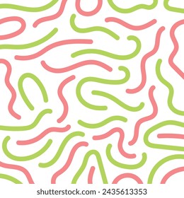 Vektor Pink und Grün zufällige Hand gezeichnete Doodle Muster für Hintergrund, Tapete, Verpackung, Packpapier, etc.