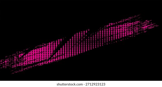 Fondo de semitono rosa Vector sobre negro

