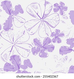 Vector pink hand drawing floral background