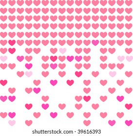Vector pink heart mosaic background