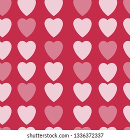 vector pink heart seamless pattern background