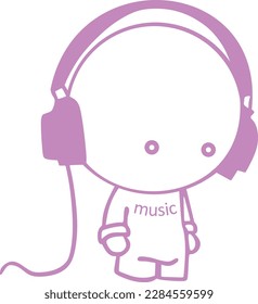 musıc vector pink high print