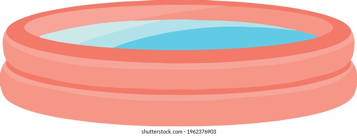 vector pink inflatable swimming pool pink color