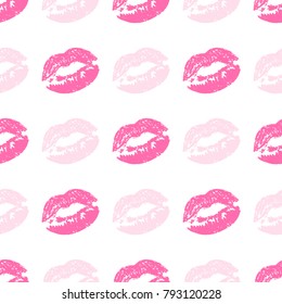 Vector Pink Kiss Seamless Pattern Background Stock Vector (Royalty Free ...