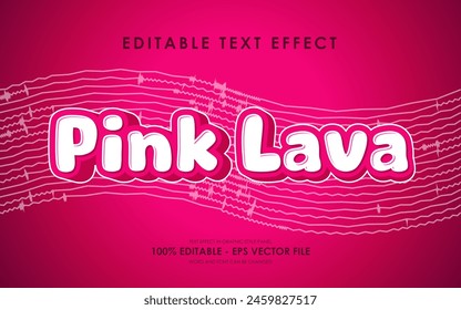 vector PINK LAVA 3d TEXT EFFECT