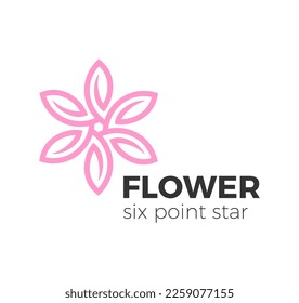 vector pink leaves logo icon